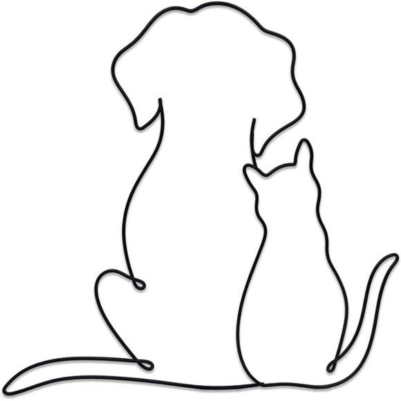 Metal Cat Wall Decor | Cat Wall Art | Metal Wall Art | Minimalist Room - Picture 1 of 7